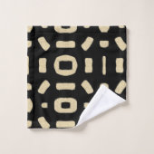 Noir comme Africain Kuba Kente Tissu de boue (Gant de toilette)