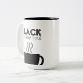 Noir Comme Mon Âme Café Mug (Devant gauche)