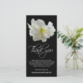 Noir commémoratif de MERCI de fleur d'amaryllis de (Debout devant)