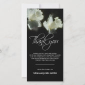 Noir commémoratif de MERCI de jonquilles de fleur (Devant)