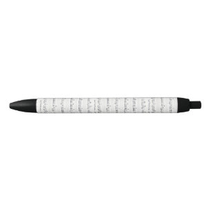 Noir Conserver de la promesse Feuille manuscrite stylo