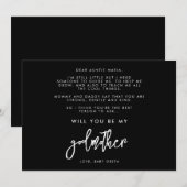 Noir Contemporain Serez-vous ma carte Godmère (Devant / Derrière)