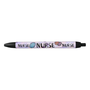 Noir Cute Colorée Nurse Purple Stylo
