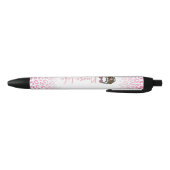 Noir Cute rose léopard Infirmière vie Stylo (Bas)