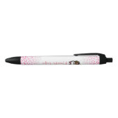 Noir Cute rose léopard Infirmière vie Stylo (Haut)