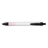 Noir Cute rose léopard Infirmière vie Stylo (Dos)