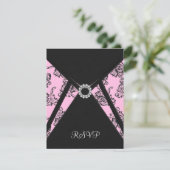 Noir Damask Rose Elegant noir RSVP (Debout devant)