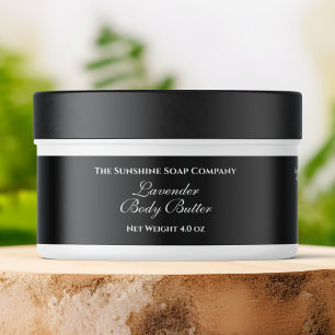 Noir de base Cosmétique Étiquette de pot