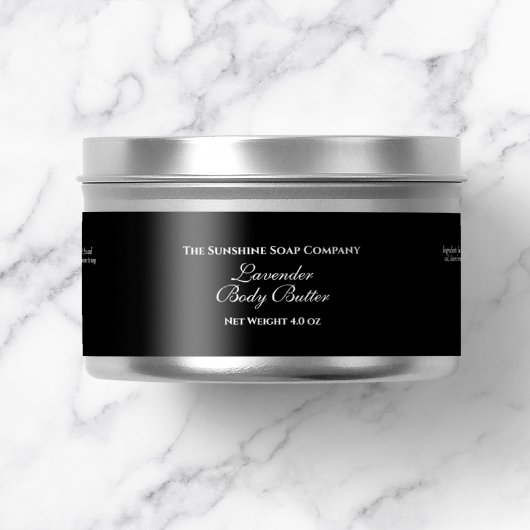 Noir de base Cosmétique Étiquette de pot