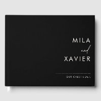 Noir de carbone | Livre d'or minimaliste de Mariag