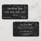 Noir de carte de crédit de parties scintillantes (Devant / Derrière)