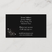 Noir de carte de visite avec blanc et pourpre (Dos)