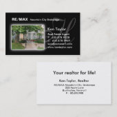 Noir de carte de visite de maison urbaine (Devant / Derrière)