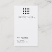 Noir de carte de visite et blanc élégants et (Dos)