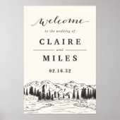 Noir de cendre | Affiche de bienvenue Mariage d'es (Devant)