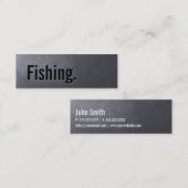 Noir de charbon pêchant le mini carte de visite (Devant / Derrière)
