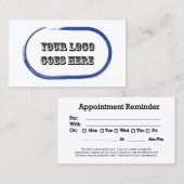 Noir de coutume 5 cartes de rappel de rendez-vous (Devant / Derrière)