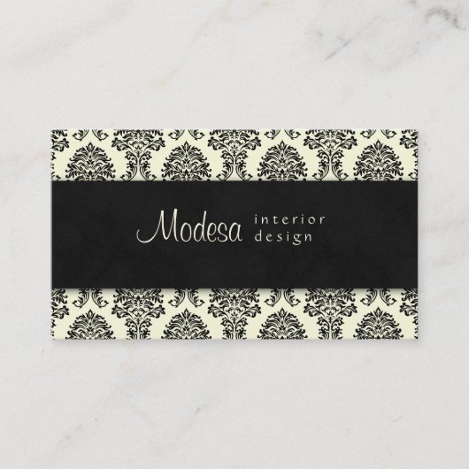 Noir de crème de design d'intérieur de carte de (Devant)