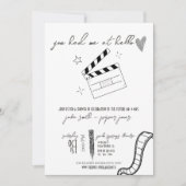 Noir de film - Blanc+Argent - Invitation Wedding s (Devant)
