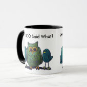 Noir de LimbBirds tasse de sonnerie de 11 onces (Devant gauche)