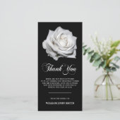 Noir de MERCI de rose blanc de fleur de sympathie (Debout devant)