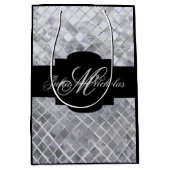 Noir de monogramme et 25ème sac de cadeau (Devant)