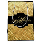 Noir de monogramme et sac de cadeau d'anniversaire (Devant)