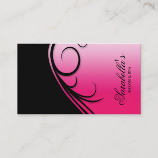 Noir de rose de remous de carte de visite de salon