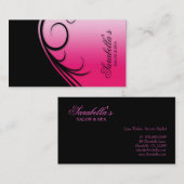 Noir de rose de remous de carte de visite de salon (Devant / Derrière)