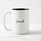 Noir de Sarah tasse à deux tons de 15 onces (Gauche)