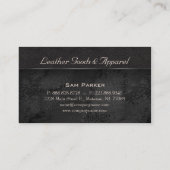 Noir de suède de n de carte de visite en cuir ' (Dos)