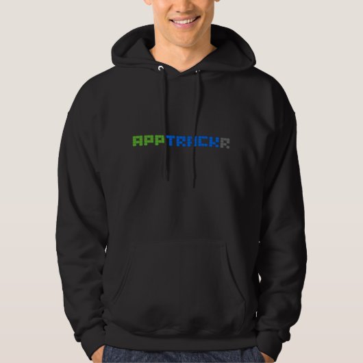Noir de sweat - shirt à capuche d'Apptrackr (Devant)