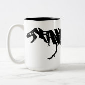 Noir de T-Rex tasse à deux tons de 15 onces (Gauche)
