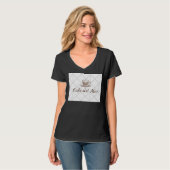 Noir de T-shirt de femme (Devant entier)