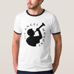 Noir de T-shirt de Moroni M d'ange