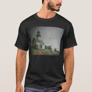 Noir de T-shirt de phare de Point Loma