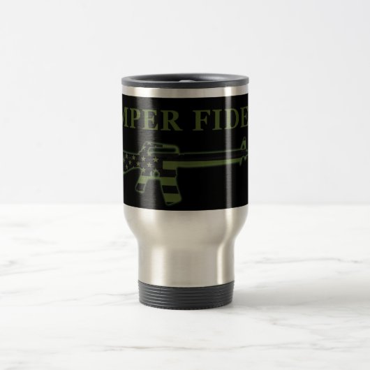 Noir de tasse de voyage de Semper Fidelis M16 (Centre)