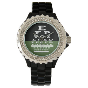 Noir de vert de montre de diagramme d'oeil