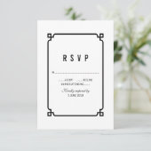Noir Déco Chic Mariage RSVP (Debout devant)