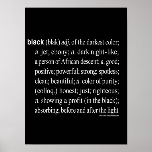 Noir défini : Poster (Matte) 12X16 (Devant)