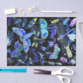 Noir déplaisant du papier de soie de soie (Artisanat)