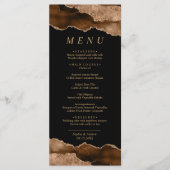 Noir & Désert Gold Calligraphy Menu Mariage (Devant)