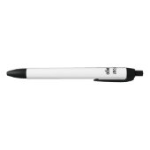 Noir design simple ajouter votre logo stylo texte penci (Bas)
