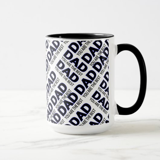 Noir d'impression de la typographie du papa tasse (Droite)