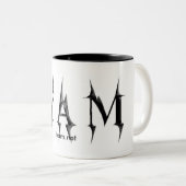 Noir d'IYAM sur la tasse blanche/tasse (Devant droit)