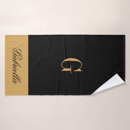Noir d'or (Serviette de bain)