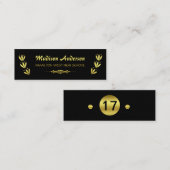 Noir d'or d'insertion de dernière année de carte (Devant / Derrière)