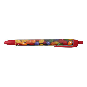 Noir Dragées à la gelée de sucre écrivant le stylo