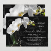 Noir dramatique avec invitation à la douche nuptia (Devant / Derrière)