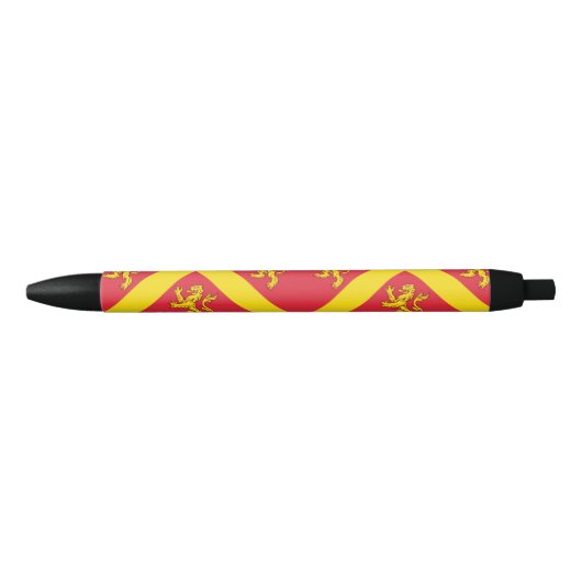 Noir Drapeau de stylo d'encre noire Anglesey (Devant)